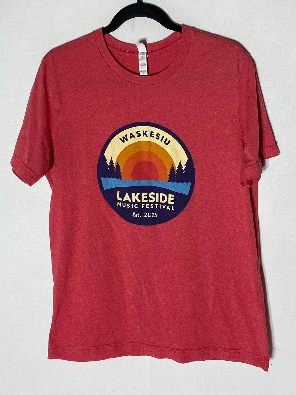 Waskesiu Lakeside Music Festival Red Heather Graphic T Shirt Size L